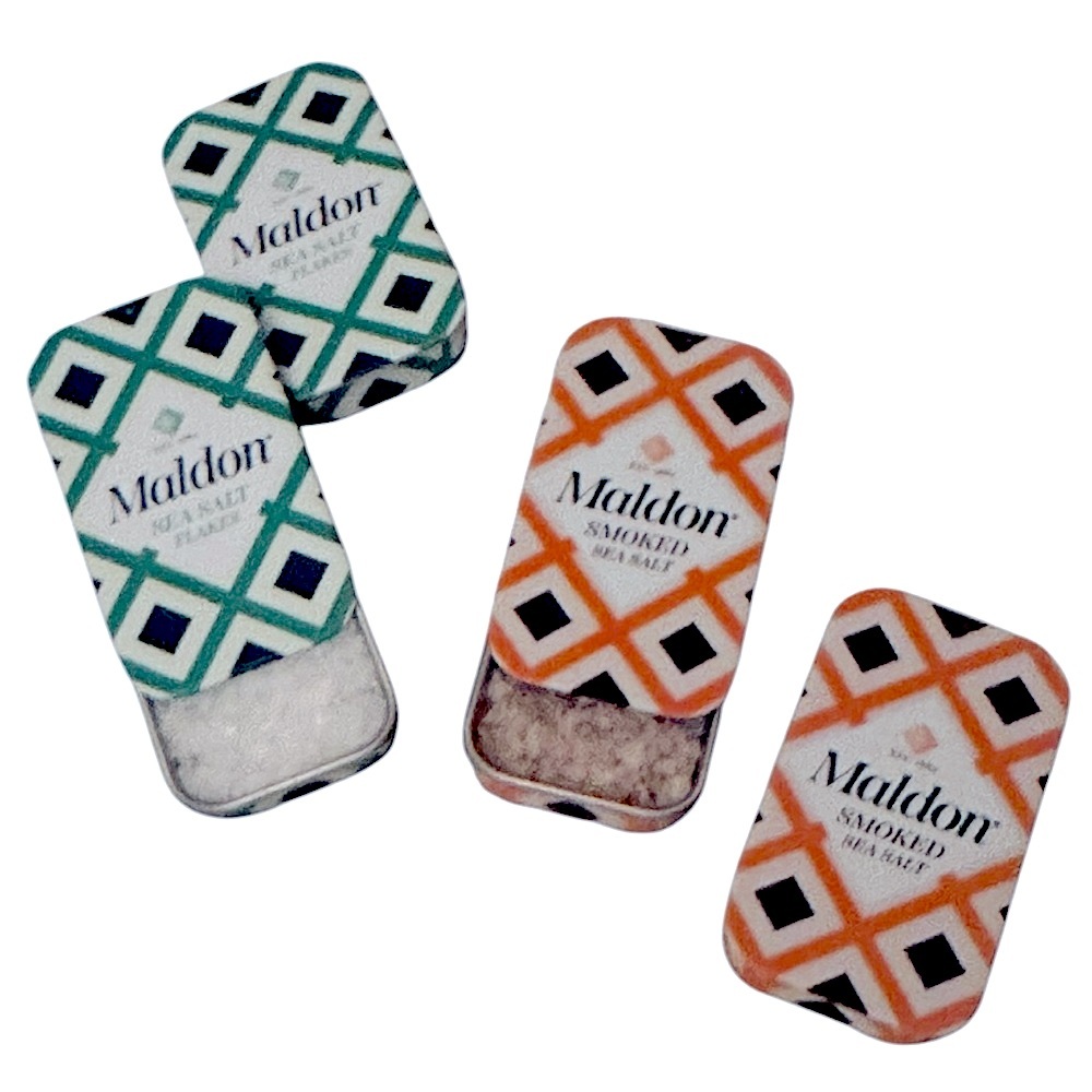 MALDON Sea Salt 4 Pinch Tins TIKTOK Viral! sea salt + 2 smoked flaky salt. RARE